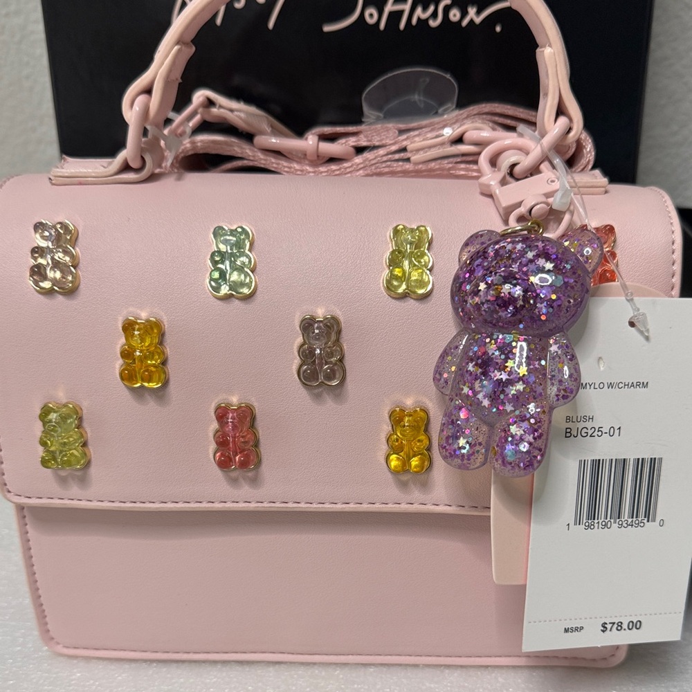 🧸💖 Betsey Johnson Pink Mini Bag with Bear Accents – NWT – Super Cute & Rare! - Picture 5 of 13